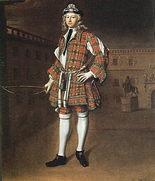 A Scottish Royal Company of Archers painting featuring a man dressed in tartan. A Scottish Royal Company of Archers painting featuring a man dressed in tartan.