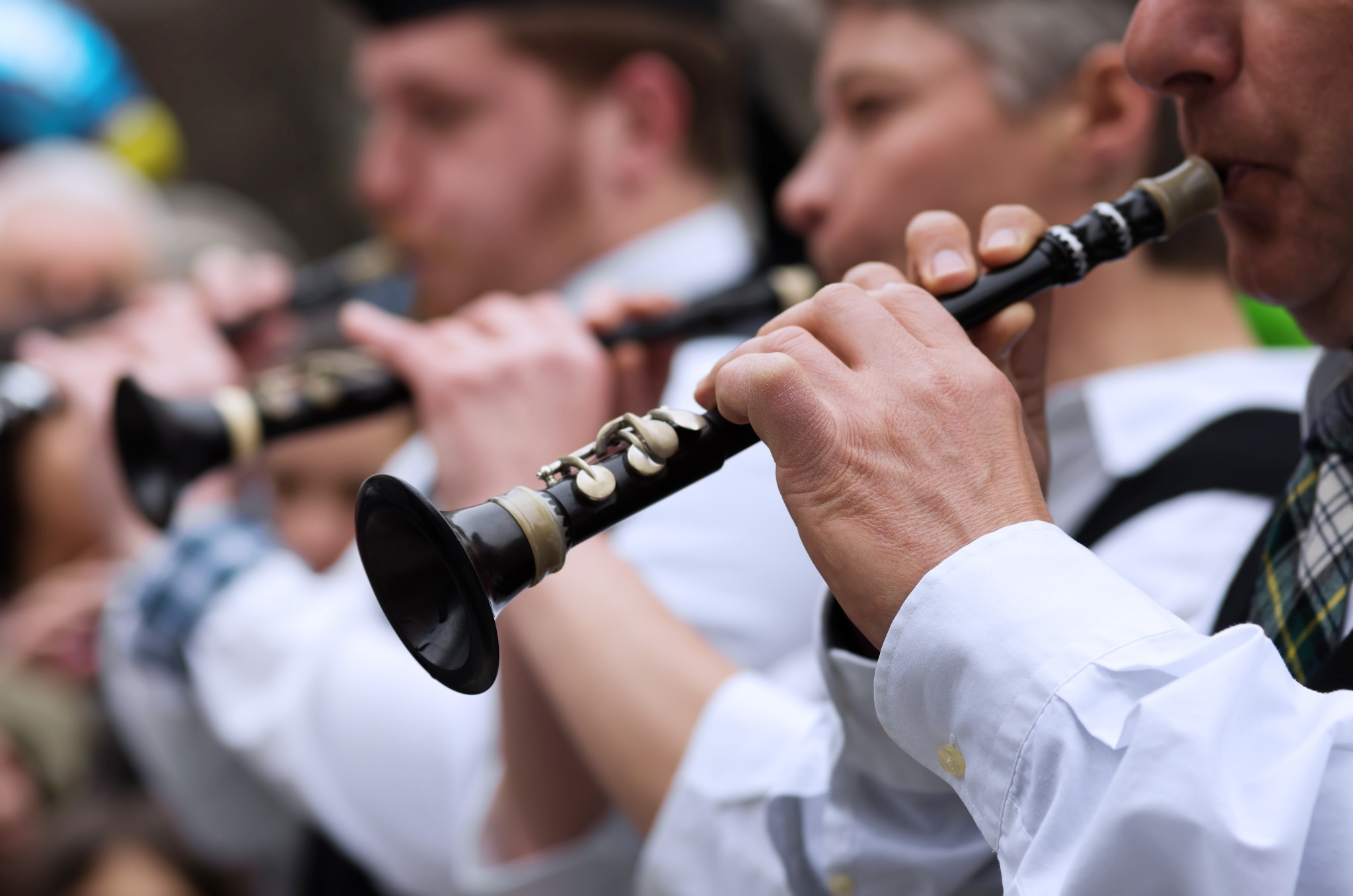 A Celtic music ensemble playing wind instruments is part of what makes Celtic music unique. A Celtic music ensemble playing wind instruments is part of what makes Celtic music unique.