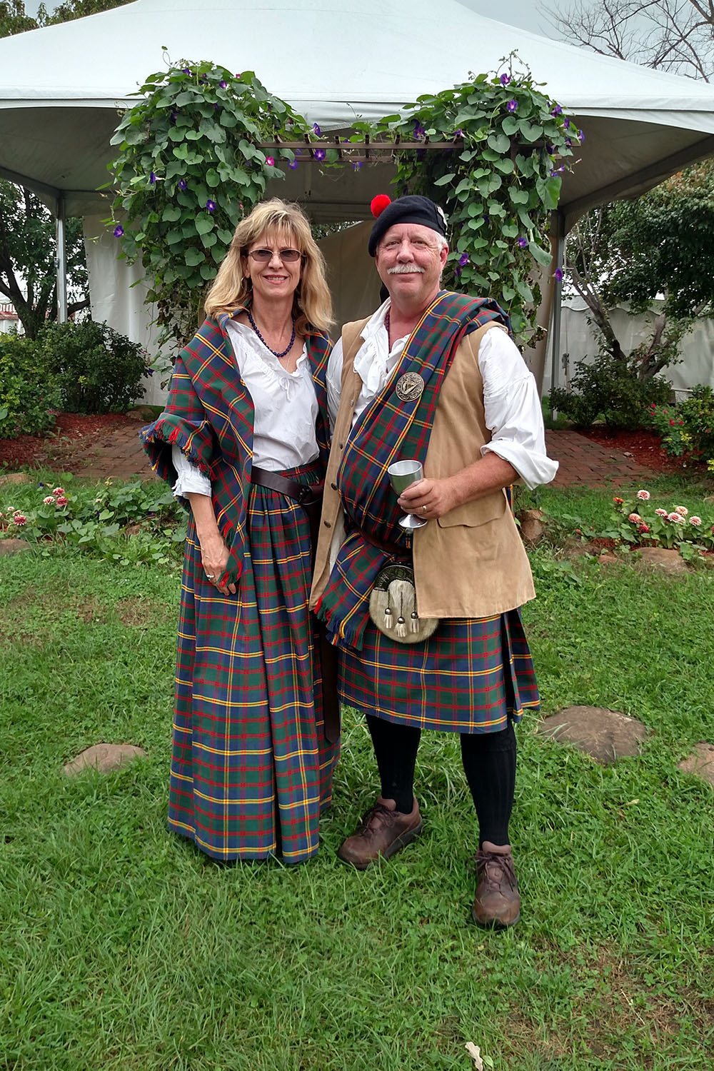 Customers wearing Marine Corps Tartan KIlt Customers wearing Marine Corps Tartan KIlt