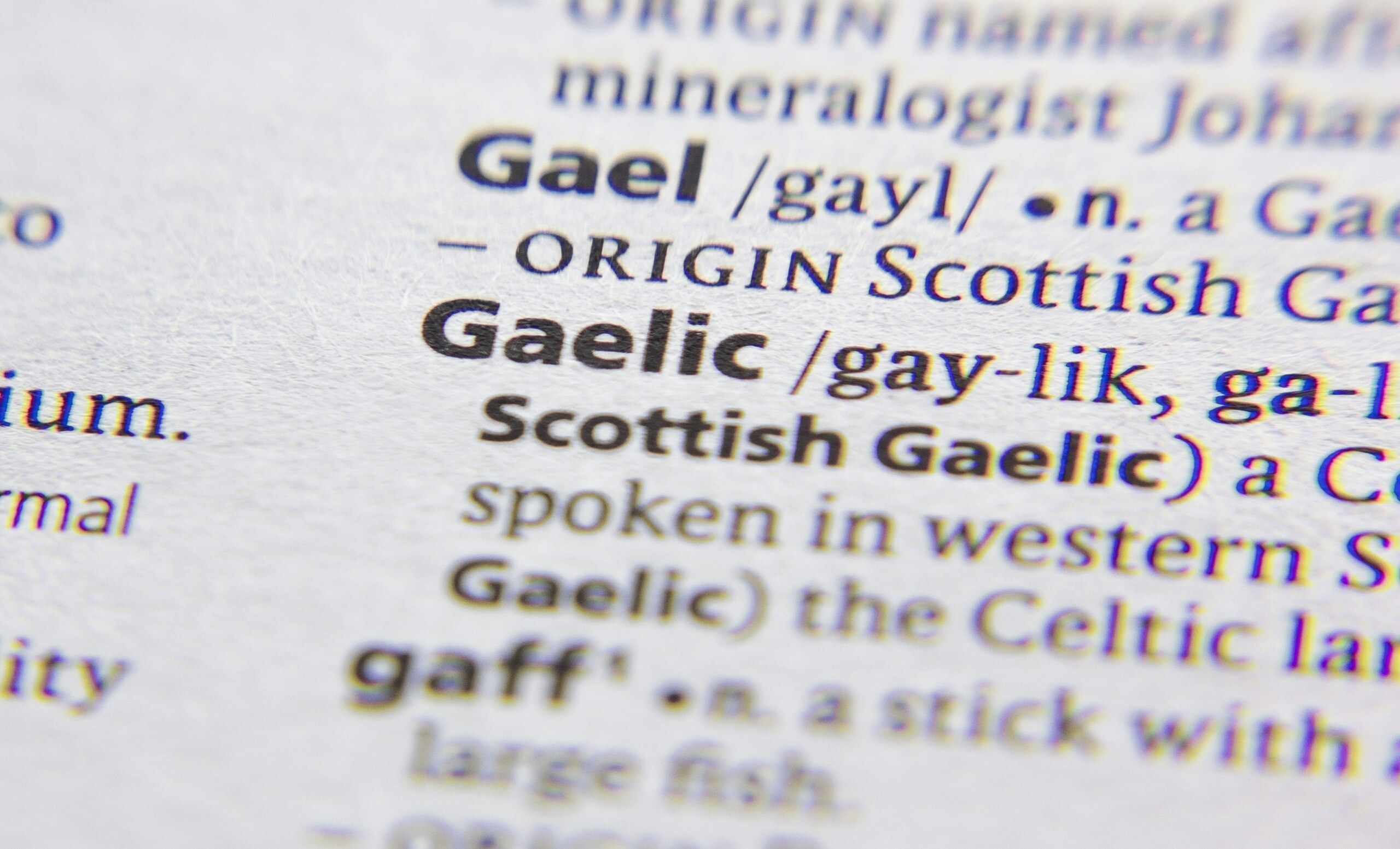 the scottish gaelic word in text the scottish gaelic word in text