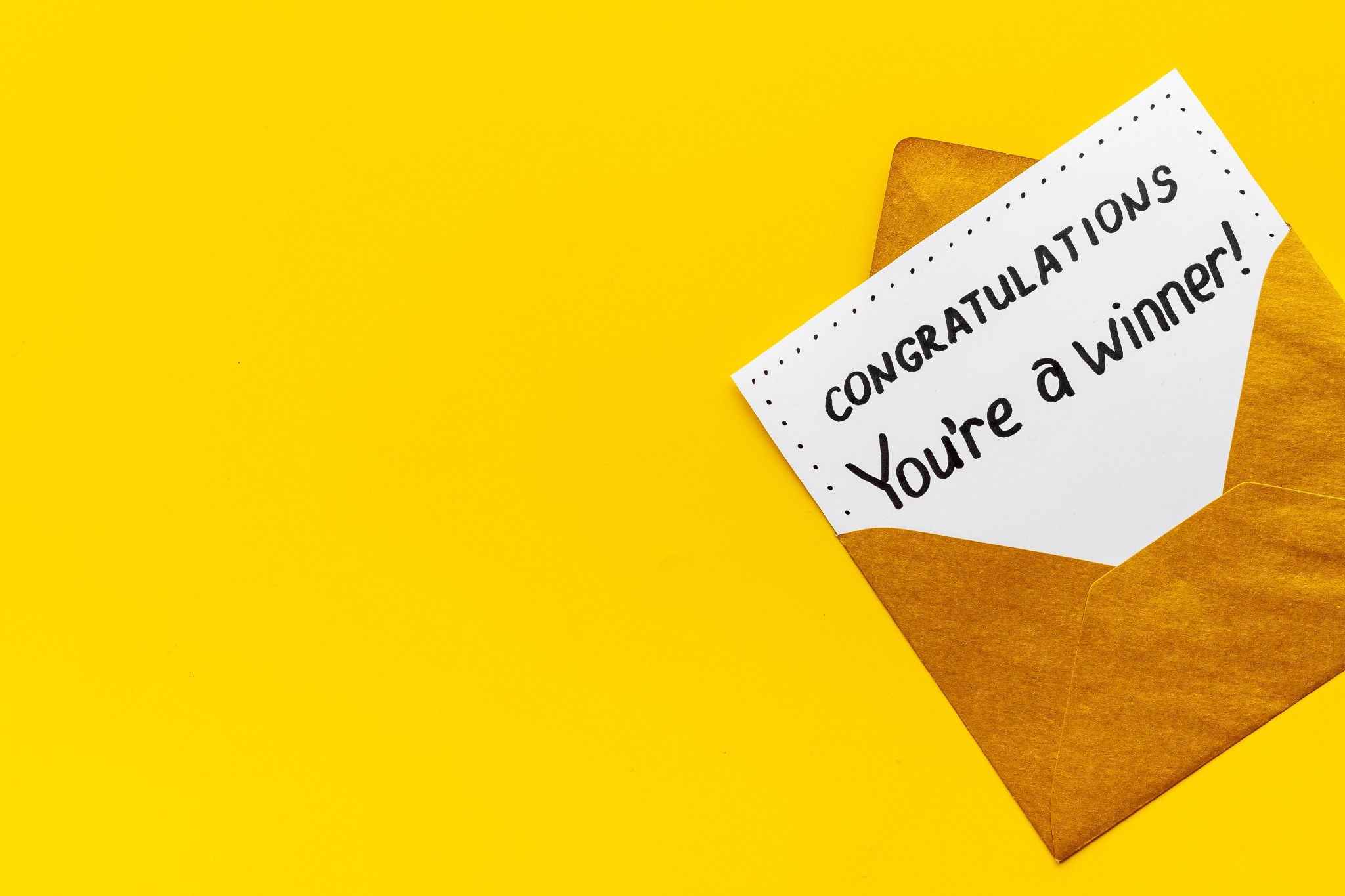 A card that says congratulations, symbolizing the Welsh word A card that says congratulations, symbolizing the Welsh word