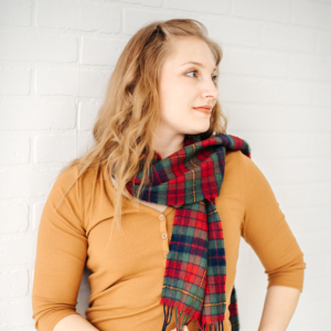 tartan scarf on woman tartan scarf on woman