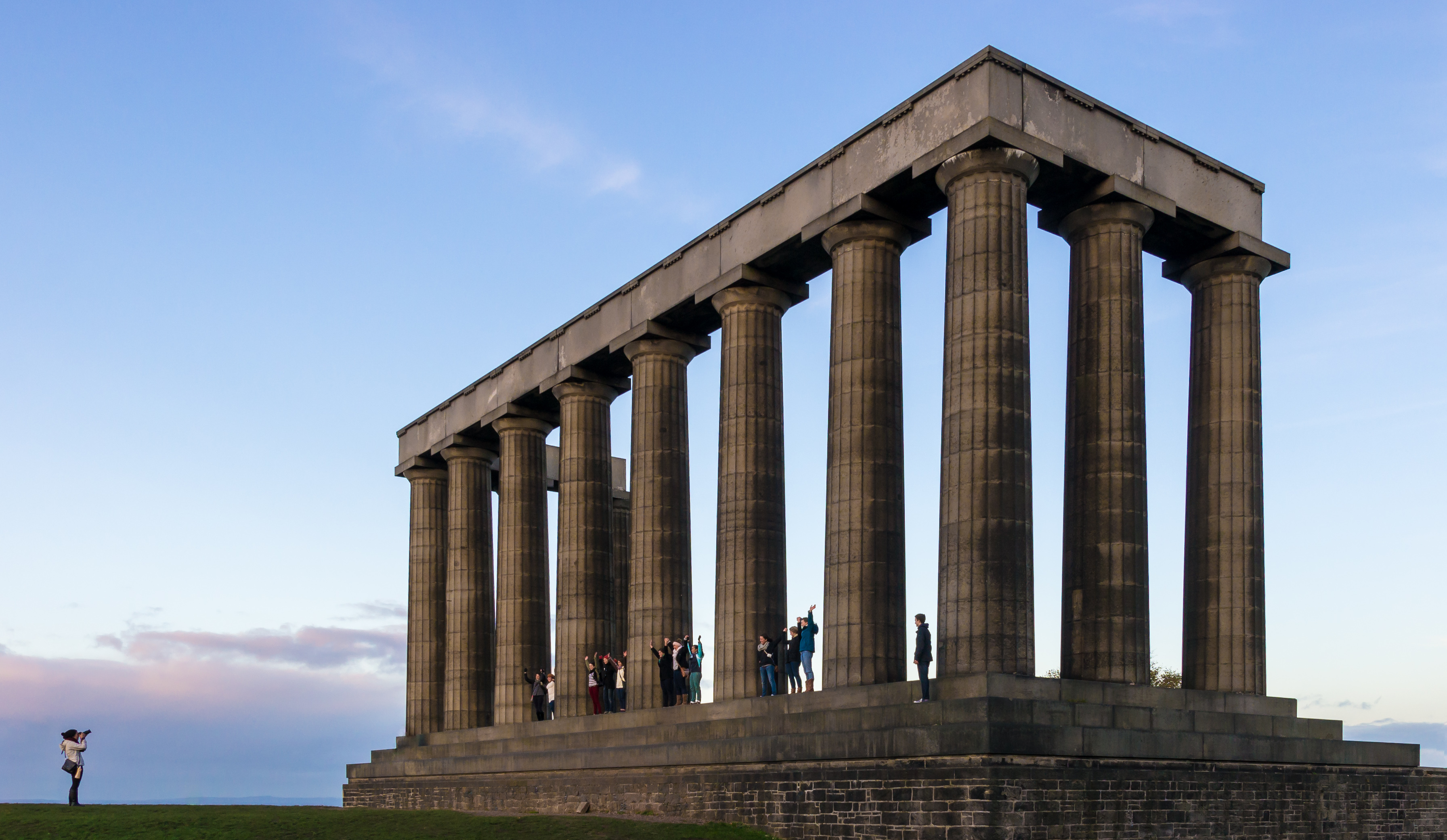 The National Monument on Carlton Hill in Edinburgh The National Monument on Carlton Hill in Edinburgh
