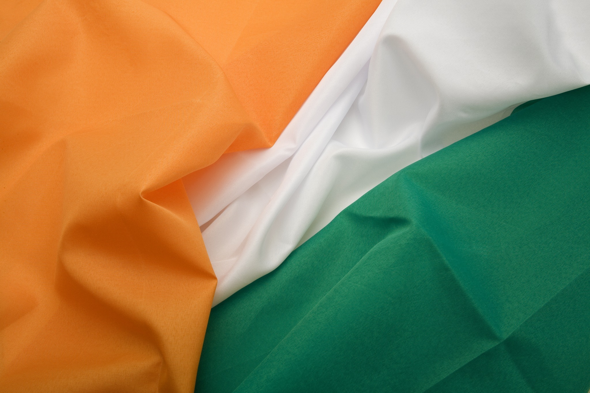 The tri-color Irish flag The tri-color Irish flag