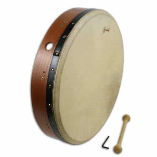 Highland Kilt Irish Bodhran Baguette de tambour avec cadre en bois celtique 8 naturel 