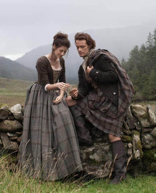 OUTLANDER Gathered Skirt Authentic Premium Wool