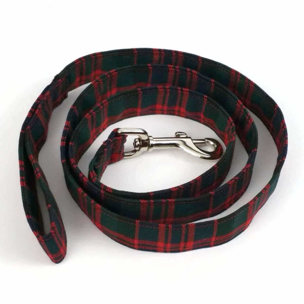Poly-Viscose 2-Inch Tartan Dog Collar and Leash Set