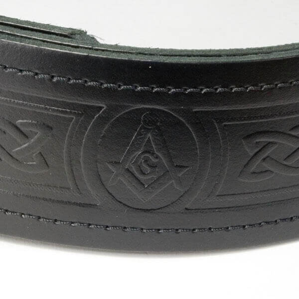 50" 127-147cm 58" Masonic Embossed Kilt Belt & Buckle Size 2XL 