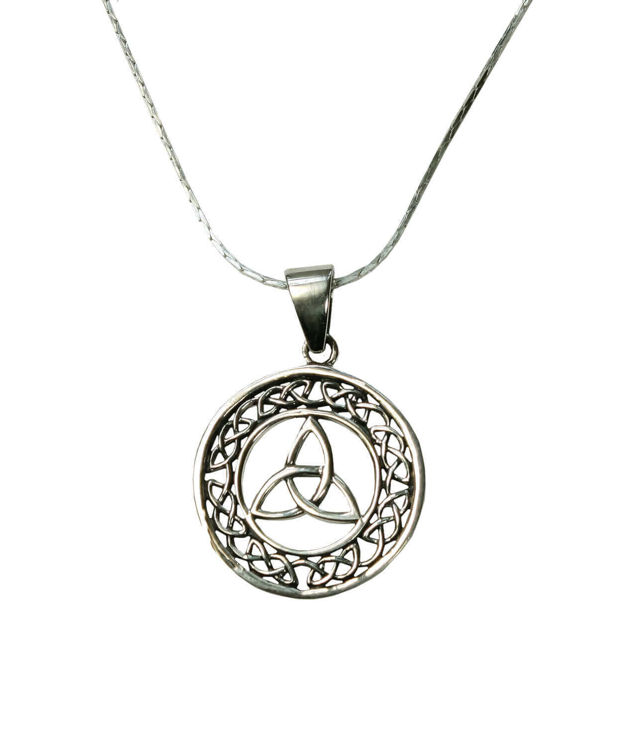 Silver Triskelion pendant celtic trinity knot. sterling silver triskelion necklace silver triskel triskele necklace Celtic triquetra