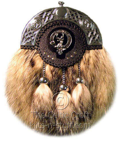 Crosbie Scottish Clan Crest Badge Dress Fur Sporran