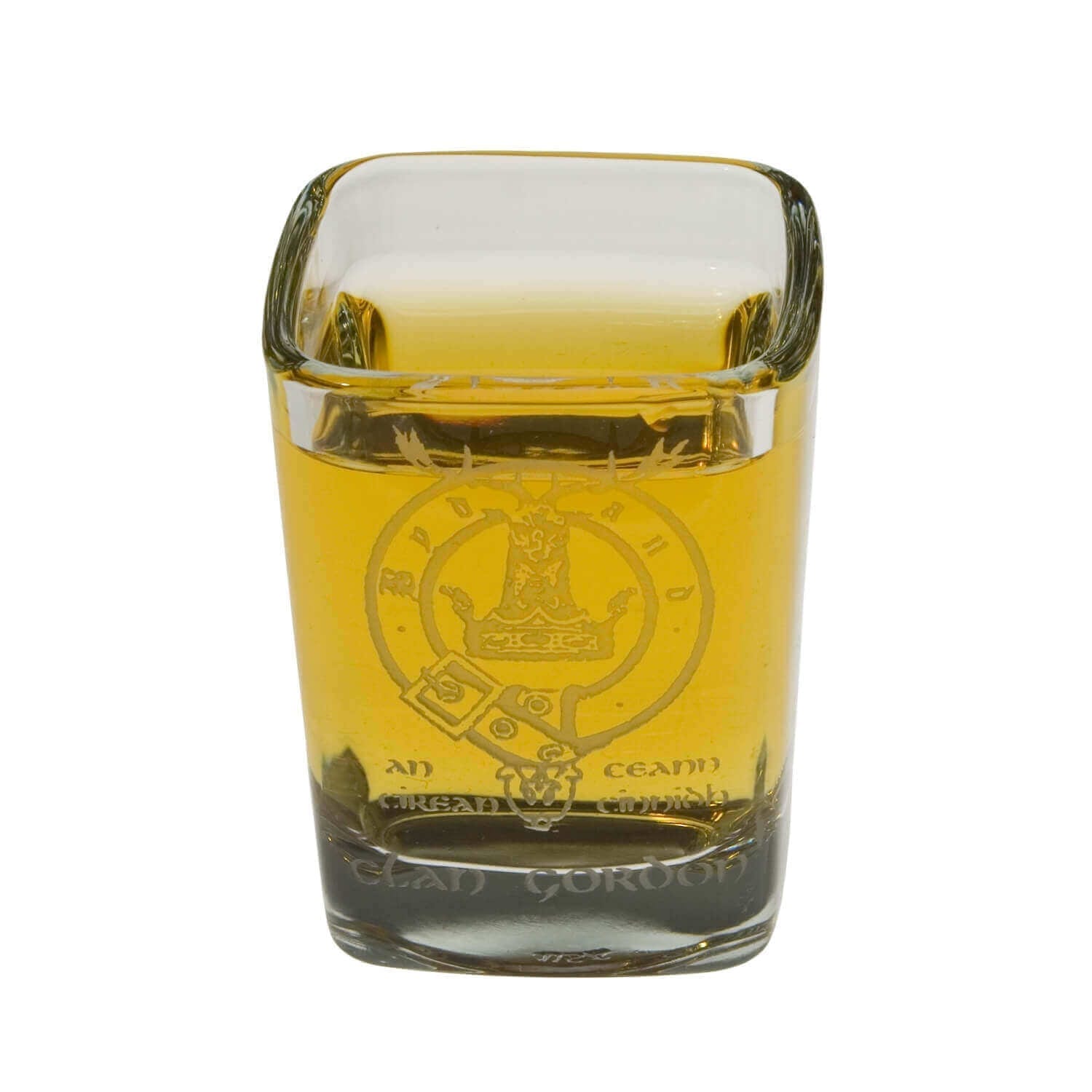 Shot Glass Campbell Clan Crest Set of 2 Whisky Tots Scottish Made 