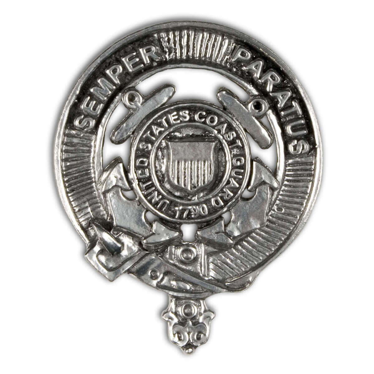 U.S. Coast Guard Sterling Silver Cap Badge/Brooch