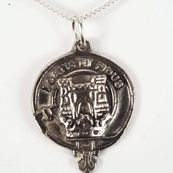 MacLachlan Silver Clan Crest Necklace