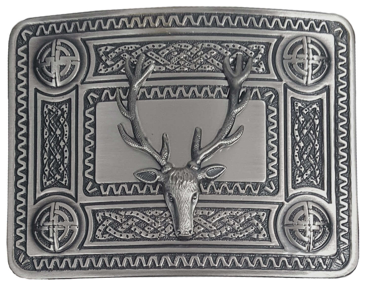 Celtic Knot Kilt Belt Buckle with Stag Mount - Made In Scotland | eBay
