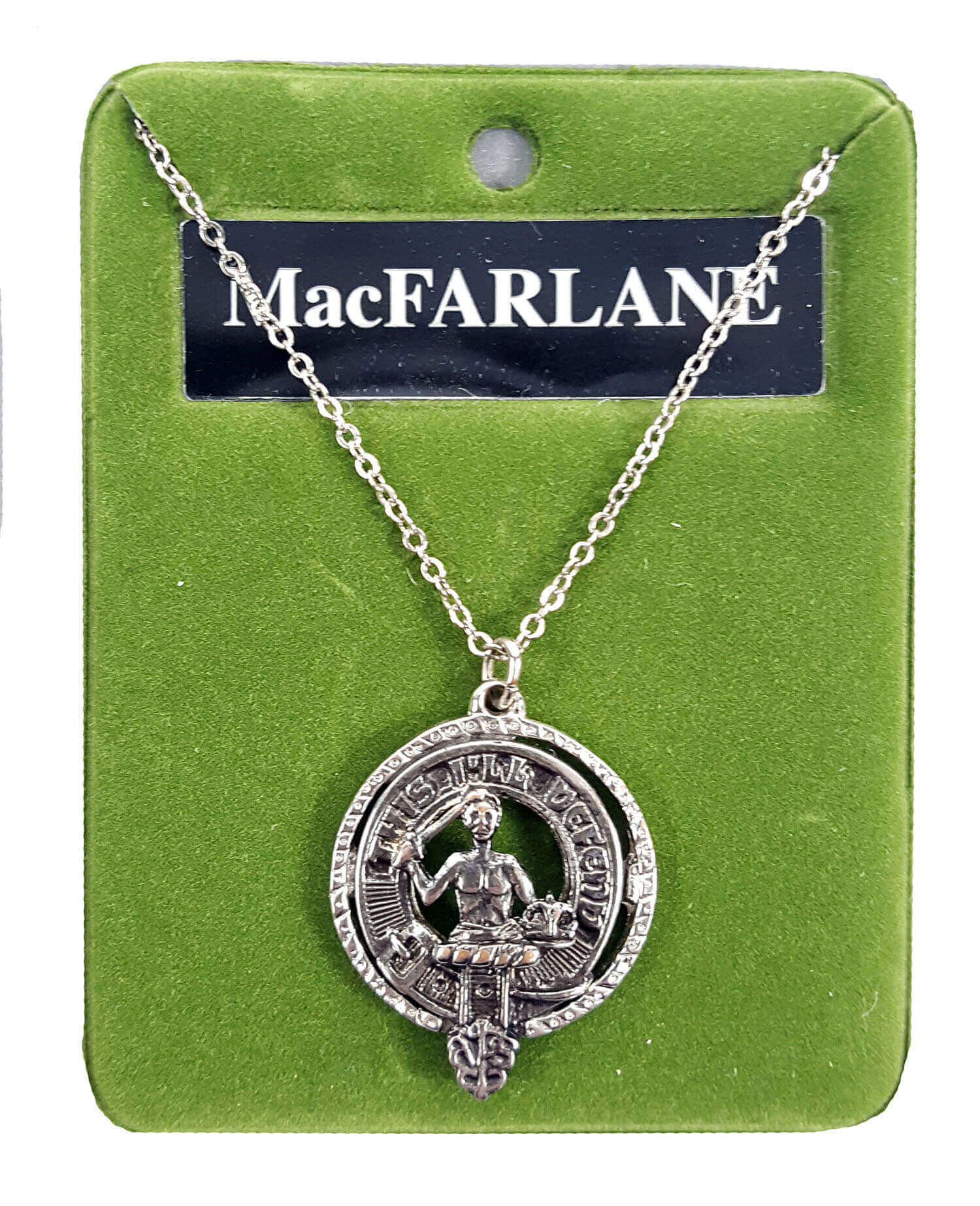 MacFarlane Clan Crest Solid Pewter Key Chain Scottish Clan