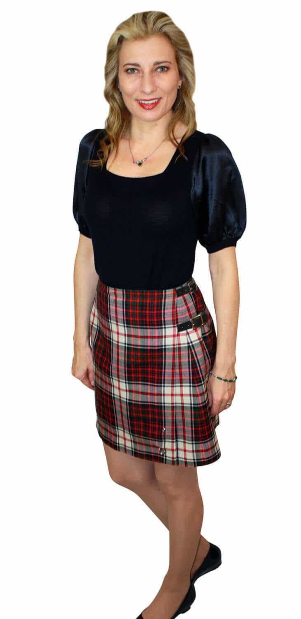 Poly Viscose Standard Ladies' Kilted Skirt