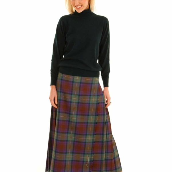 Medium Weight Premium Wool Hostess Kilted Skirt (Tartan List D)