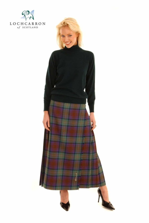 Medium Weight Premium Wool Hostess Kilted Skirt (Tartan List D)