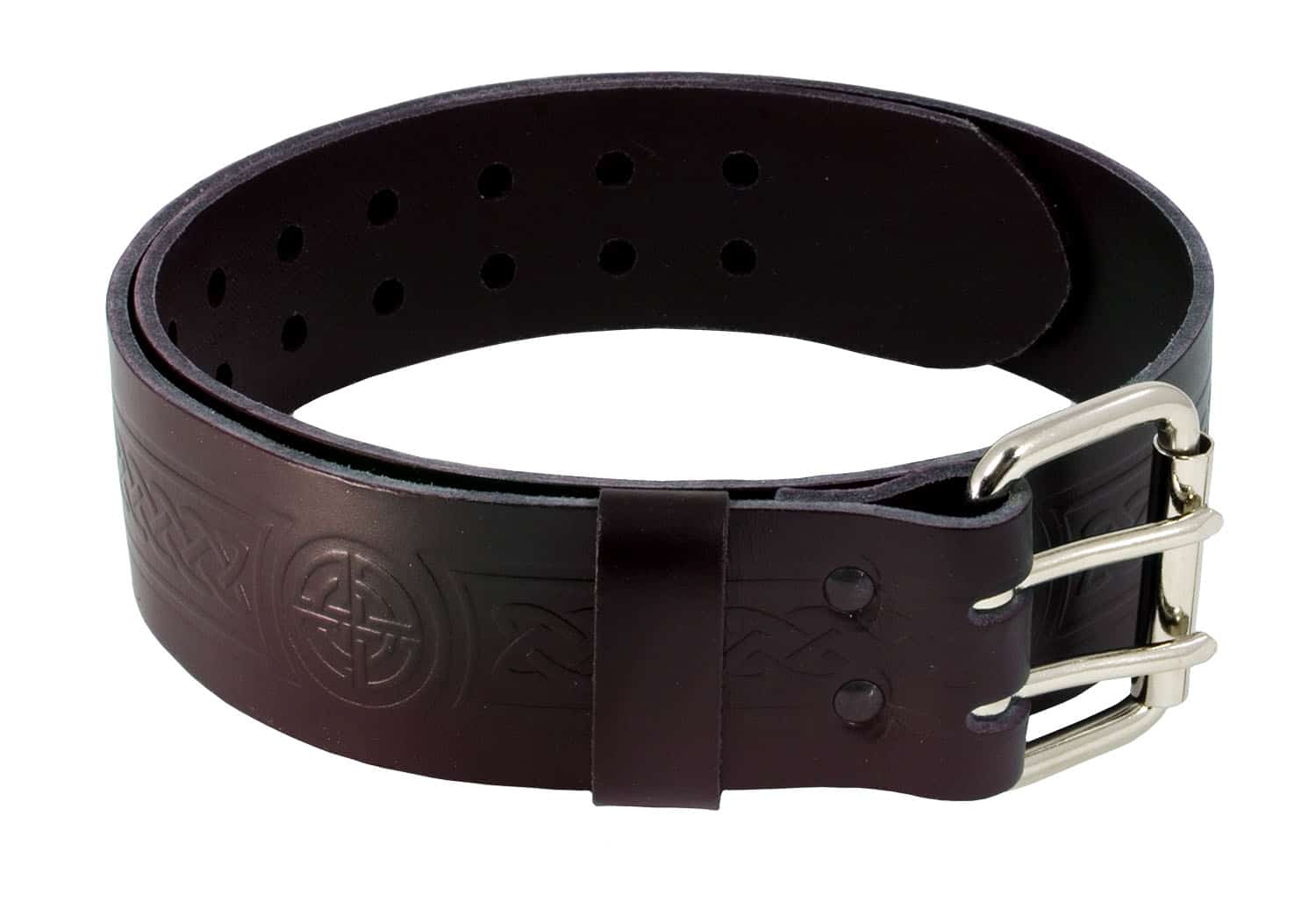 Brown Celtic Knot Utility Belt and Buckle