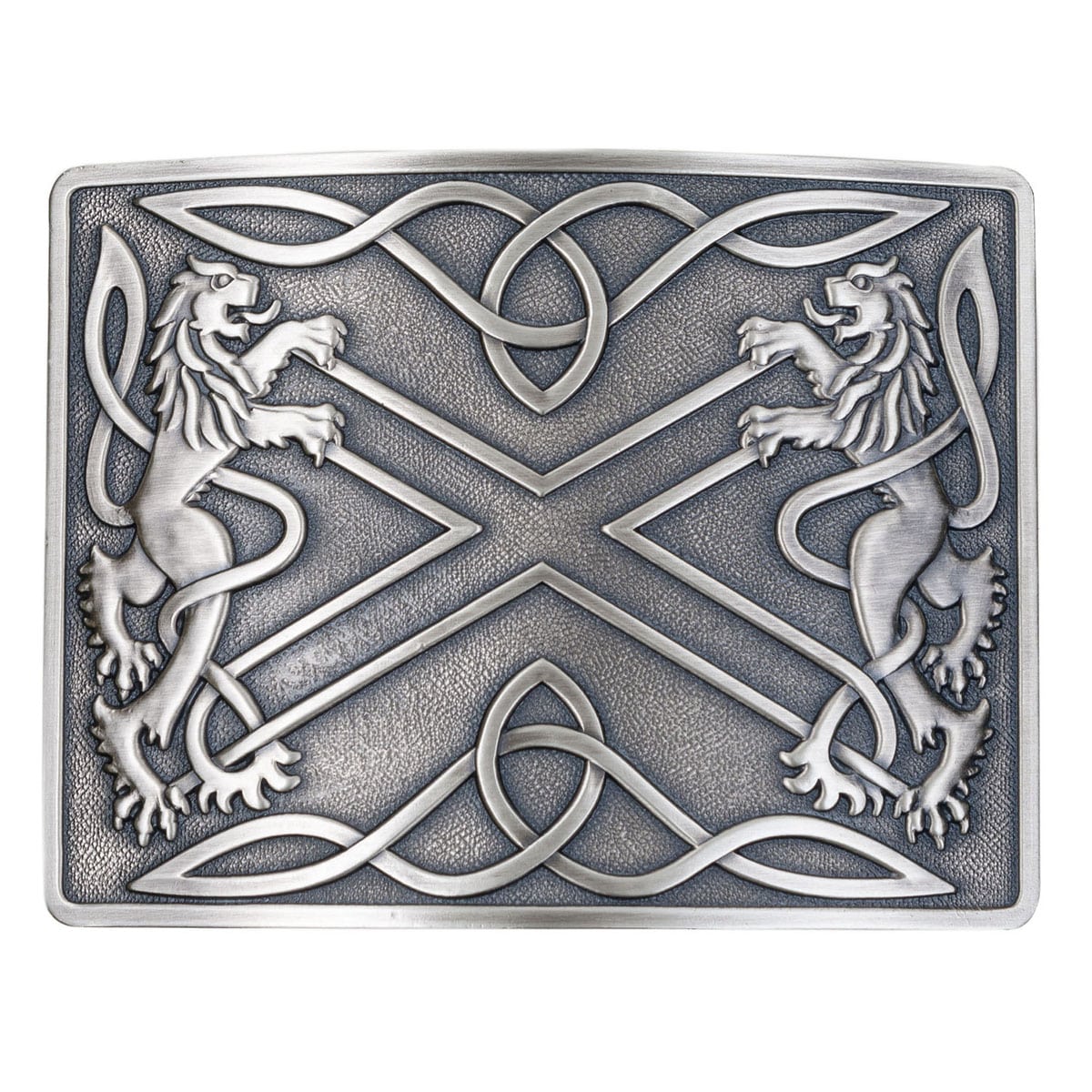 CC Scottish Kilt Belt Buckle Matt Oval Design with Thistle Badge Antique Finish 