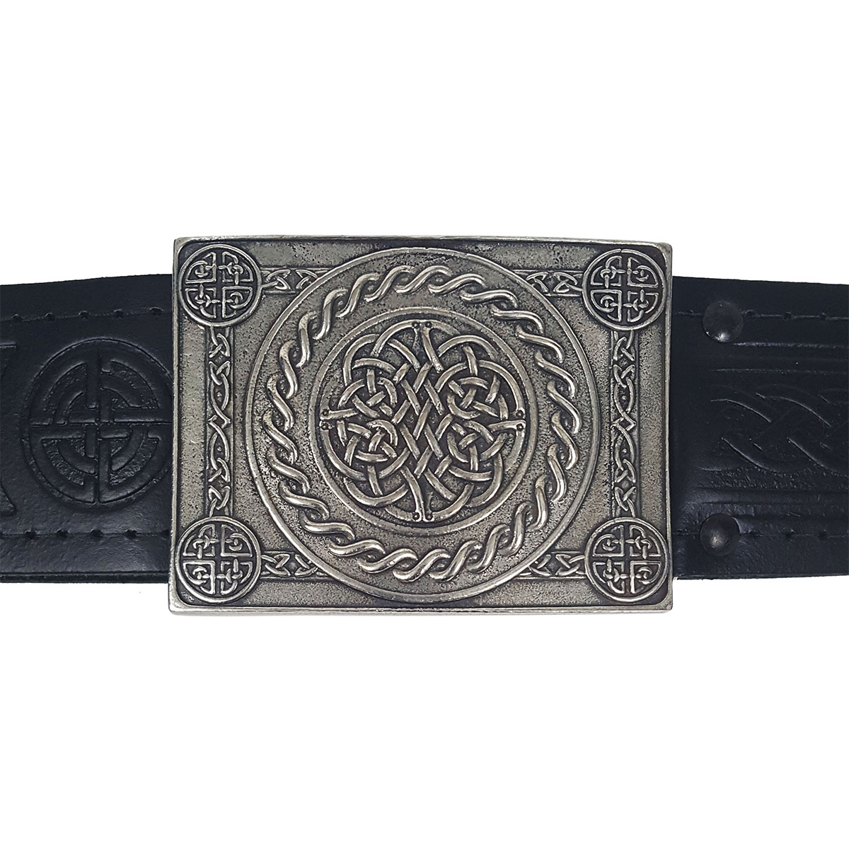Men’s Scottish Leather Kilt Belt Buckle Welsh Dragon Antique Finish Pin & Brooch 