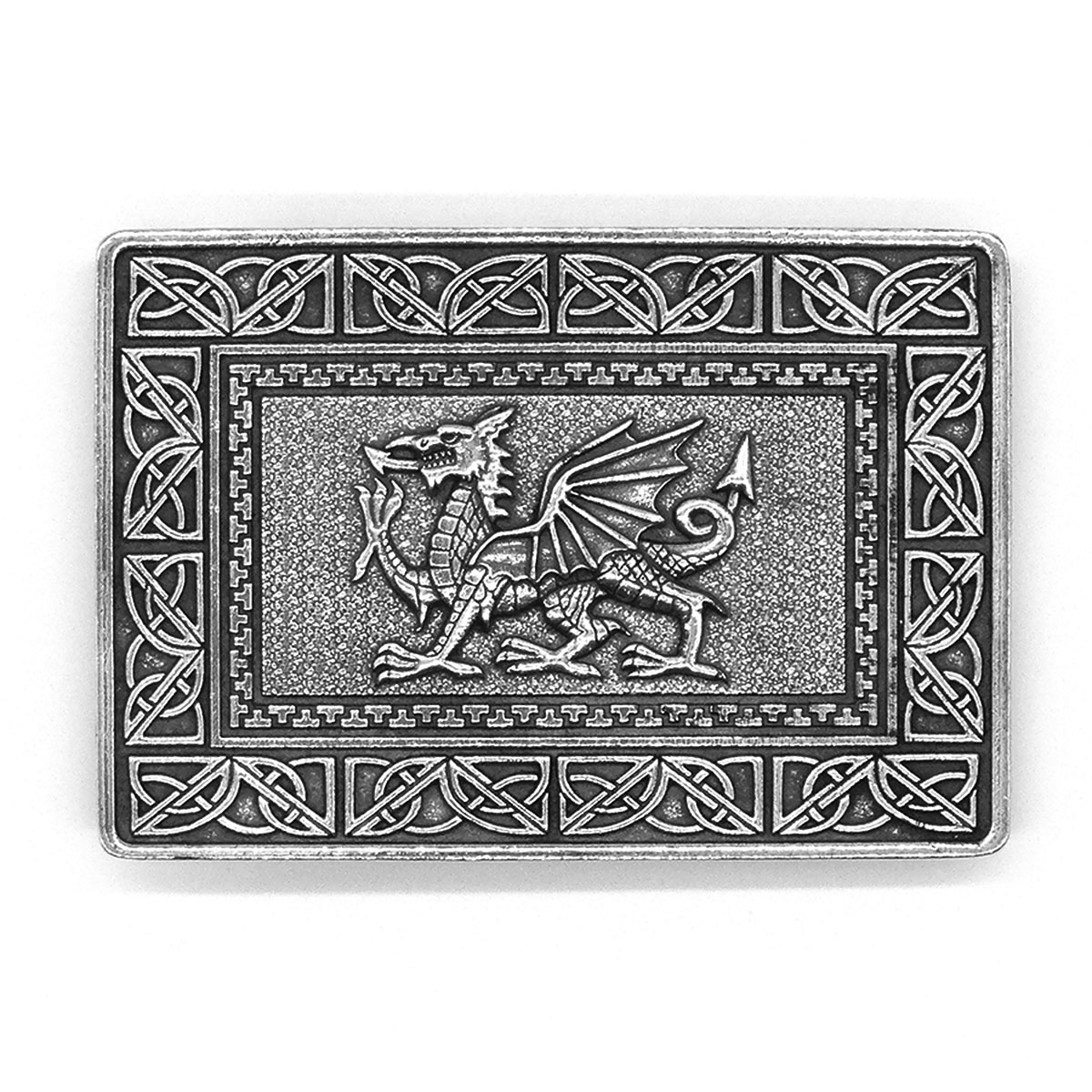 HS Scottish Kilt Belt Buckle Celtic Welsh Dragon Antique Finish/Highland Buckles 