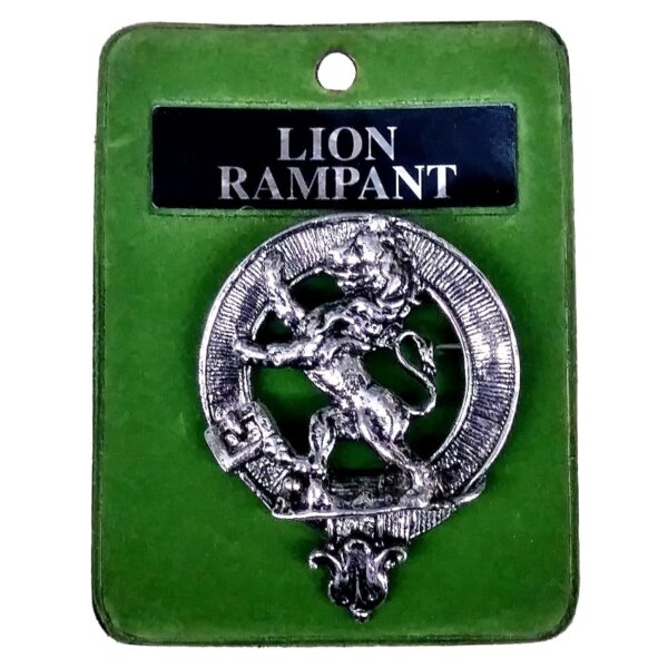 Art Pewter Rampant Lion Cap Badge
