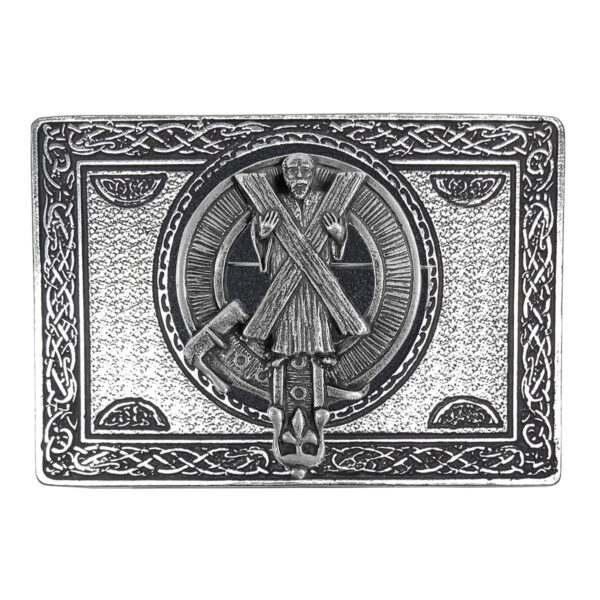 Men’s Scottish Kilt Belt Buckle Masonic Jet Black/Celtic Design Belt Buckles 