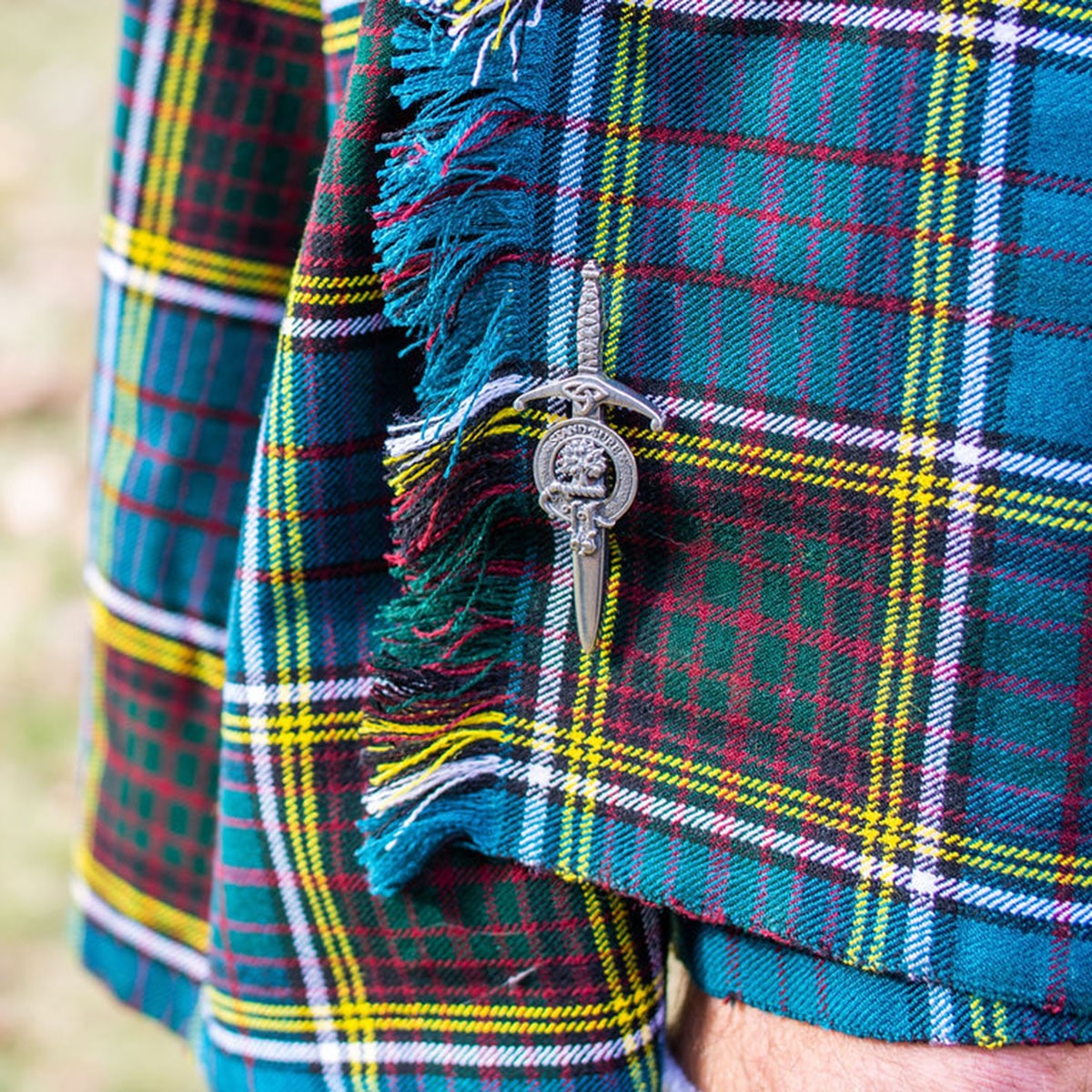 Kleding Gender-neutrale kleding volwassenen Kilts en rokken Campbell Ancient Wool-Blend Homespun Tartan Kilt and Accessories Bundle 