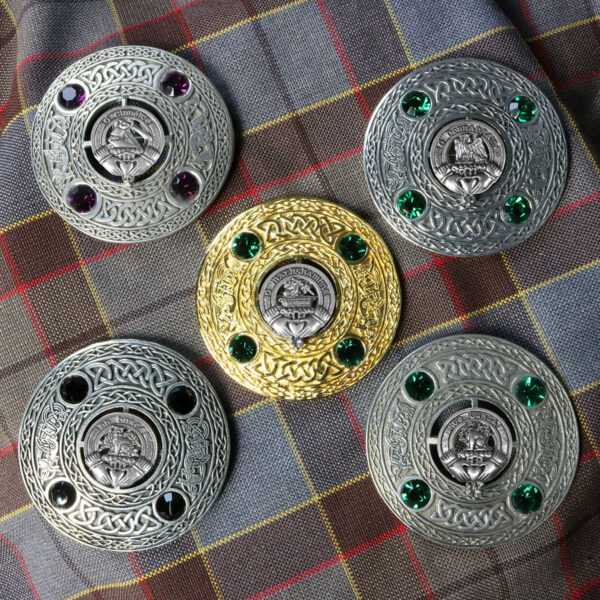 Celtic Kilt Pin Shamrock Antique Finish 4" Scottish Pin Brooch Highland Outfit 