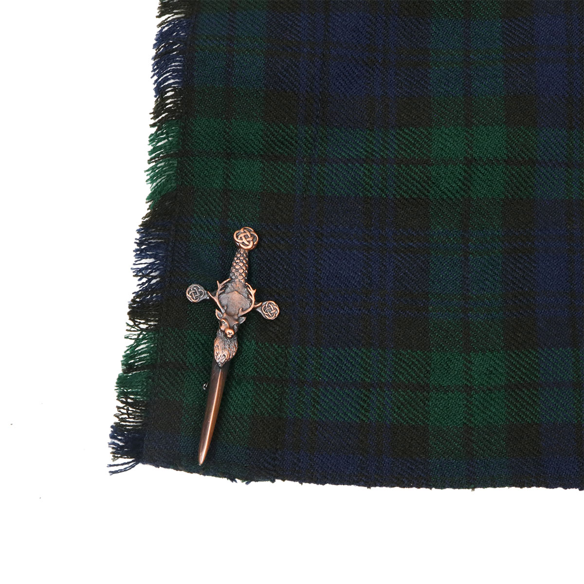 Scottish Highland Cow Coo in Chocolate Bronze Pewter Kilt Pin 
