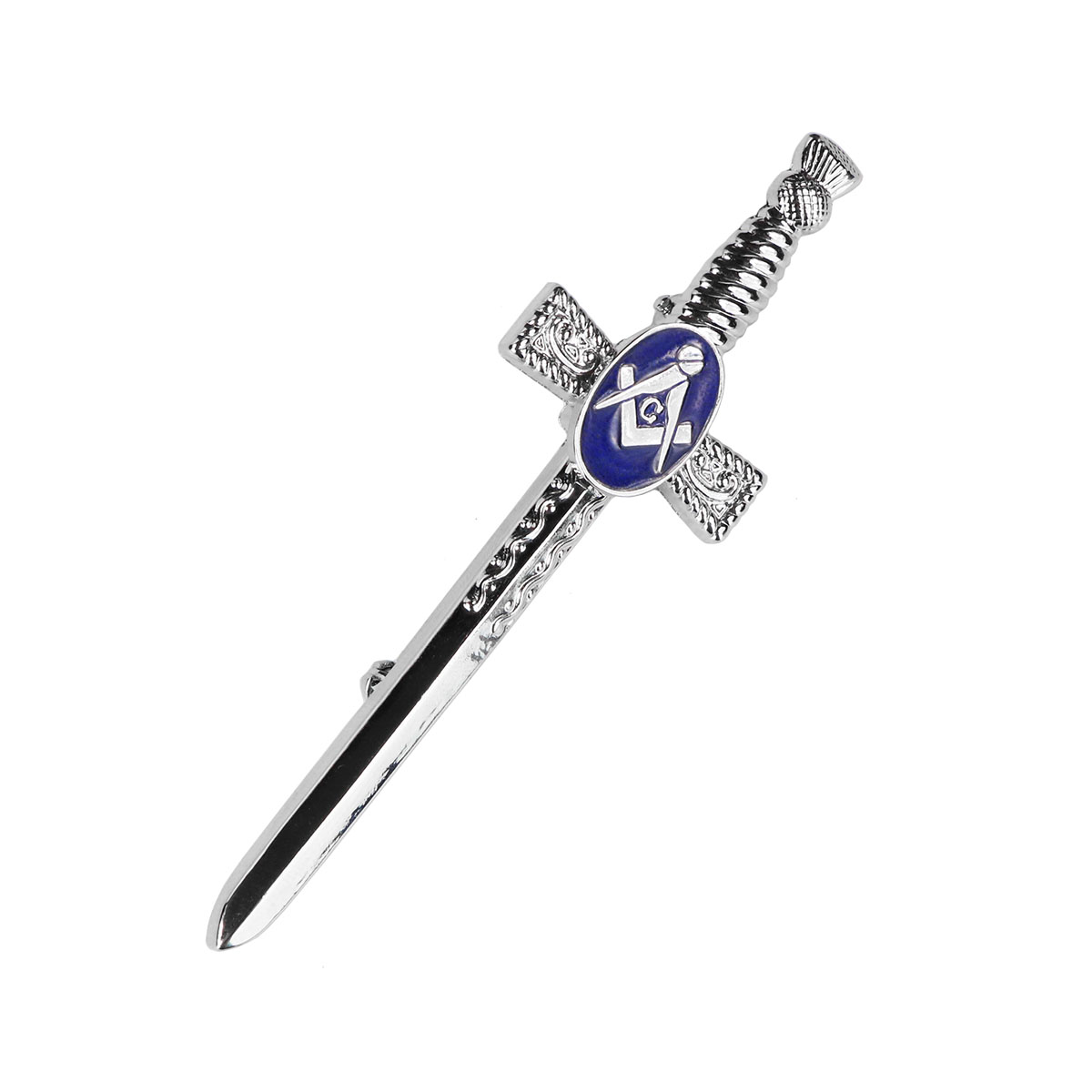 H.M SCOTTISH KILT PIN MASONIC CREST CHROME FINISH/Masonic Kilt Pin Highland Wear 