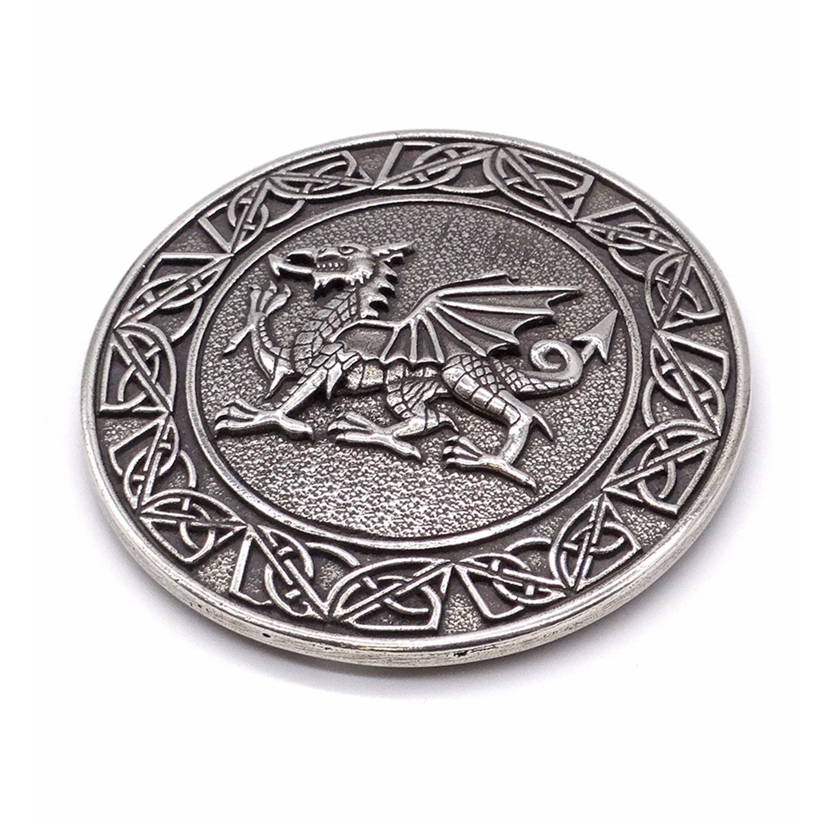 HS Kilt Sporran Formal Seal Welsh Dragon Plaid Brooch Pin Celtic Buckle Antique 