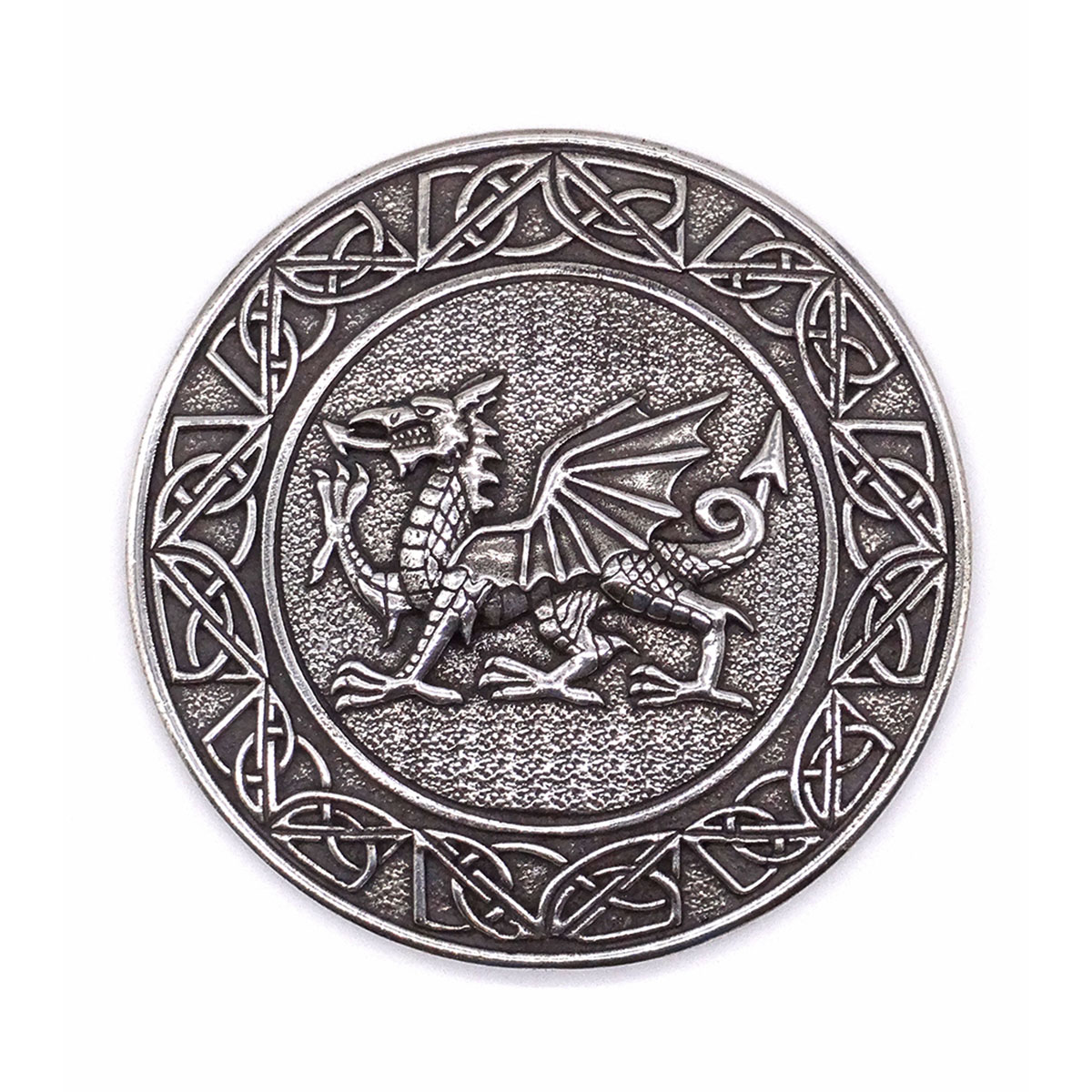 Scottish Kilt Fly Plaid Welsh Dragon Brooch Antique Finish Celtic Pin & Brooches 