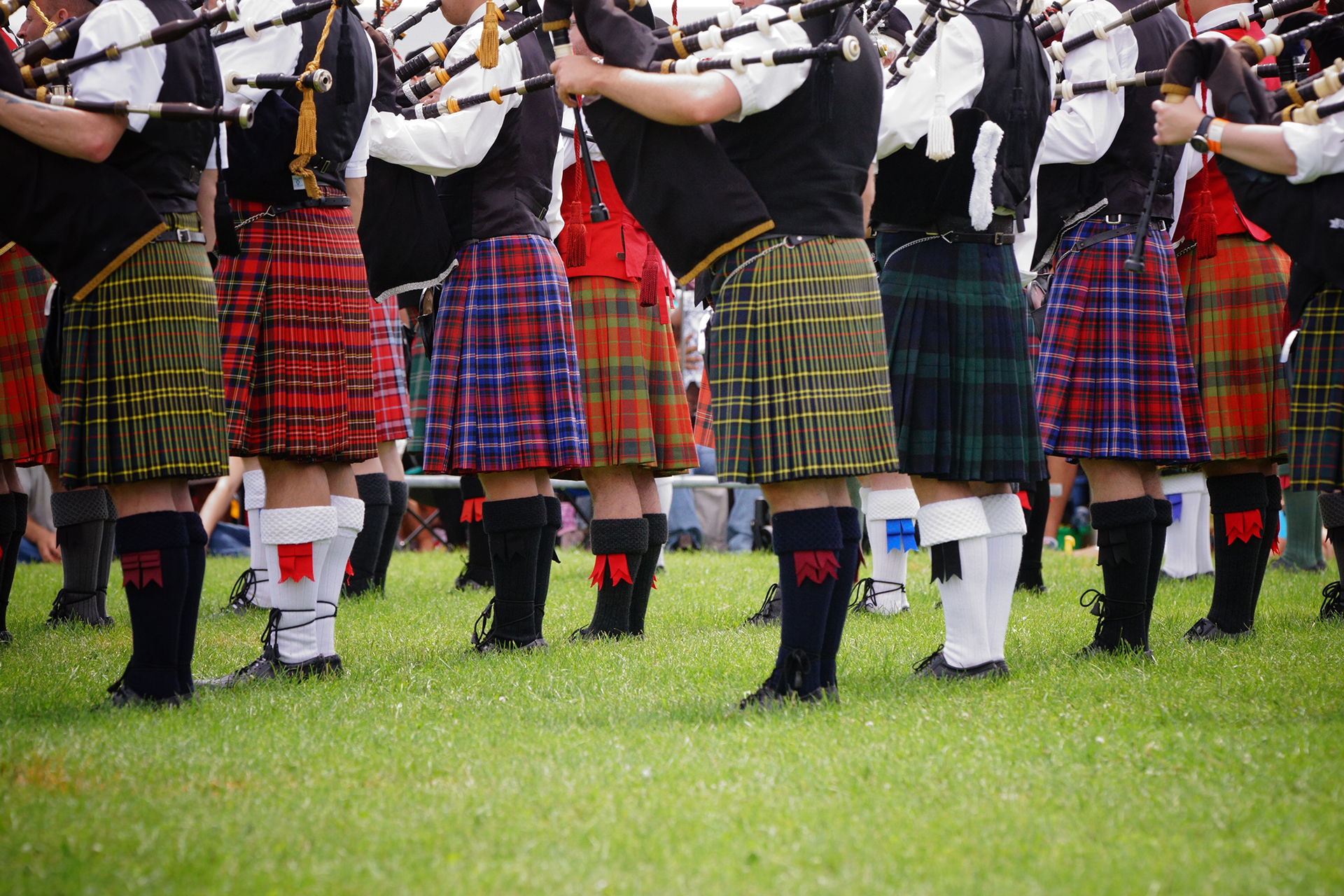 Scottish bagpipe band