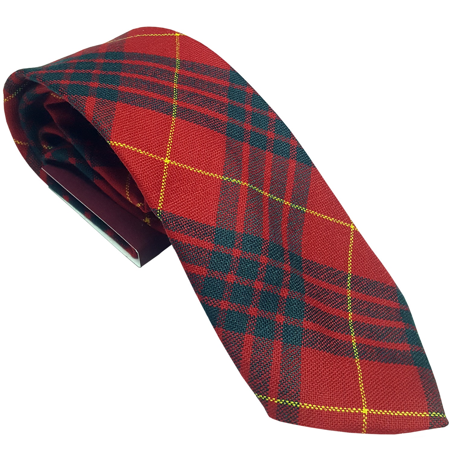 Gunn Modern Tartan Spring Weight Premium Wool Neck Tie Made in Scotland 