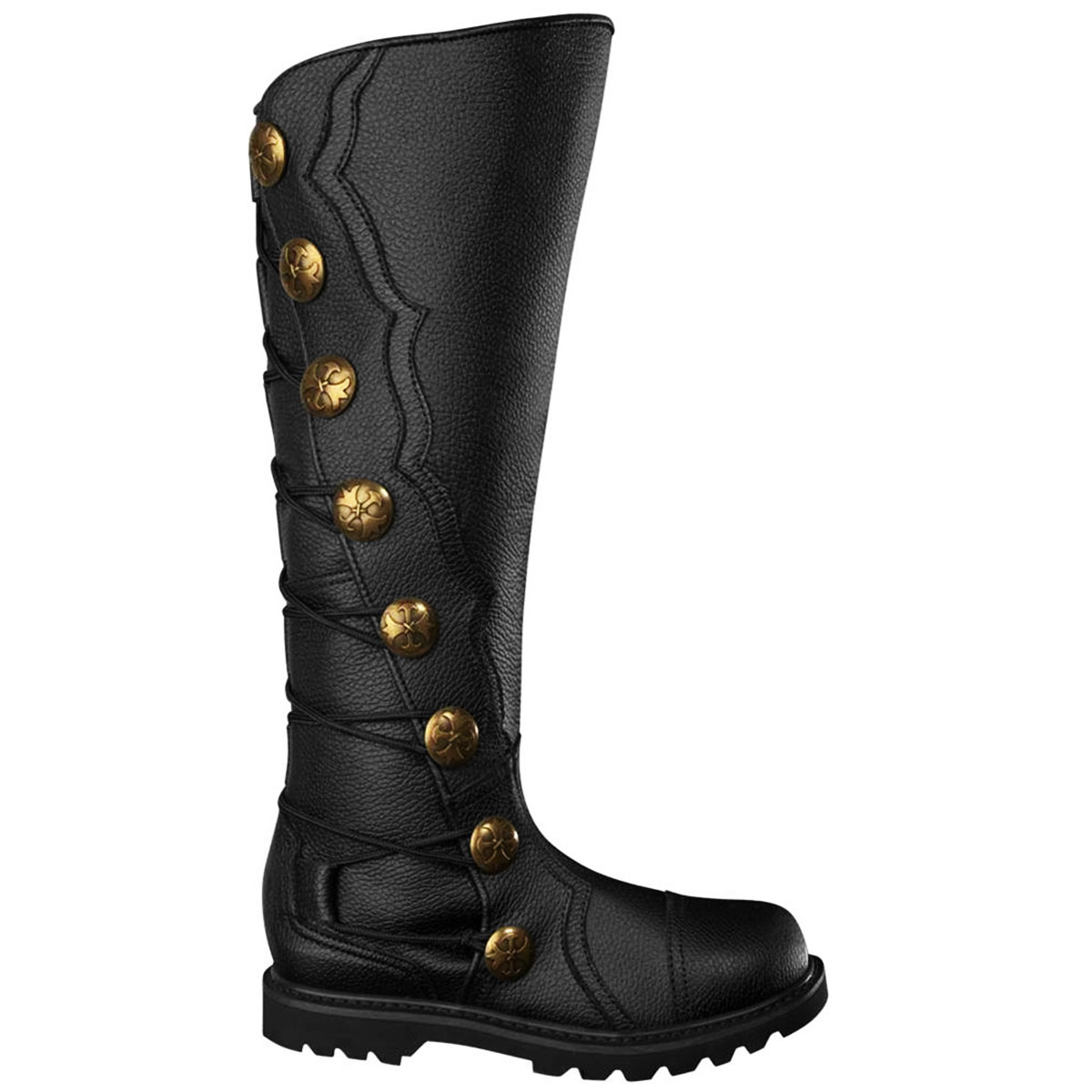 silk Tears Normal Premium Black Leather Knee-High Boots are soft and durable