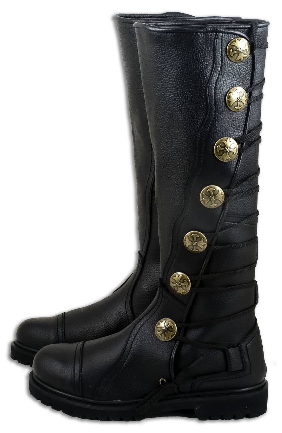 Premium Black Leather Knee-High Boots are soft and durable
