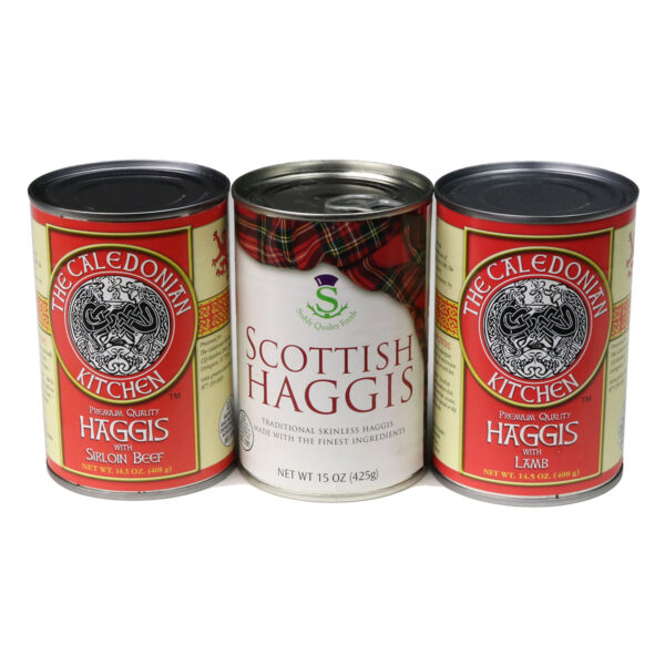 Haggis Sampler 3 Cans with Sirloin Beef