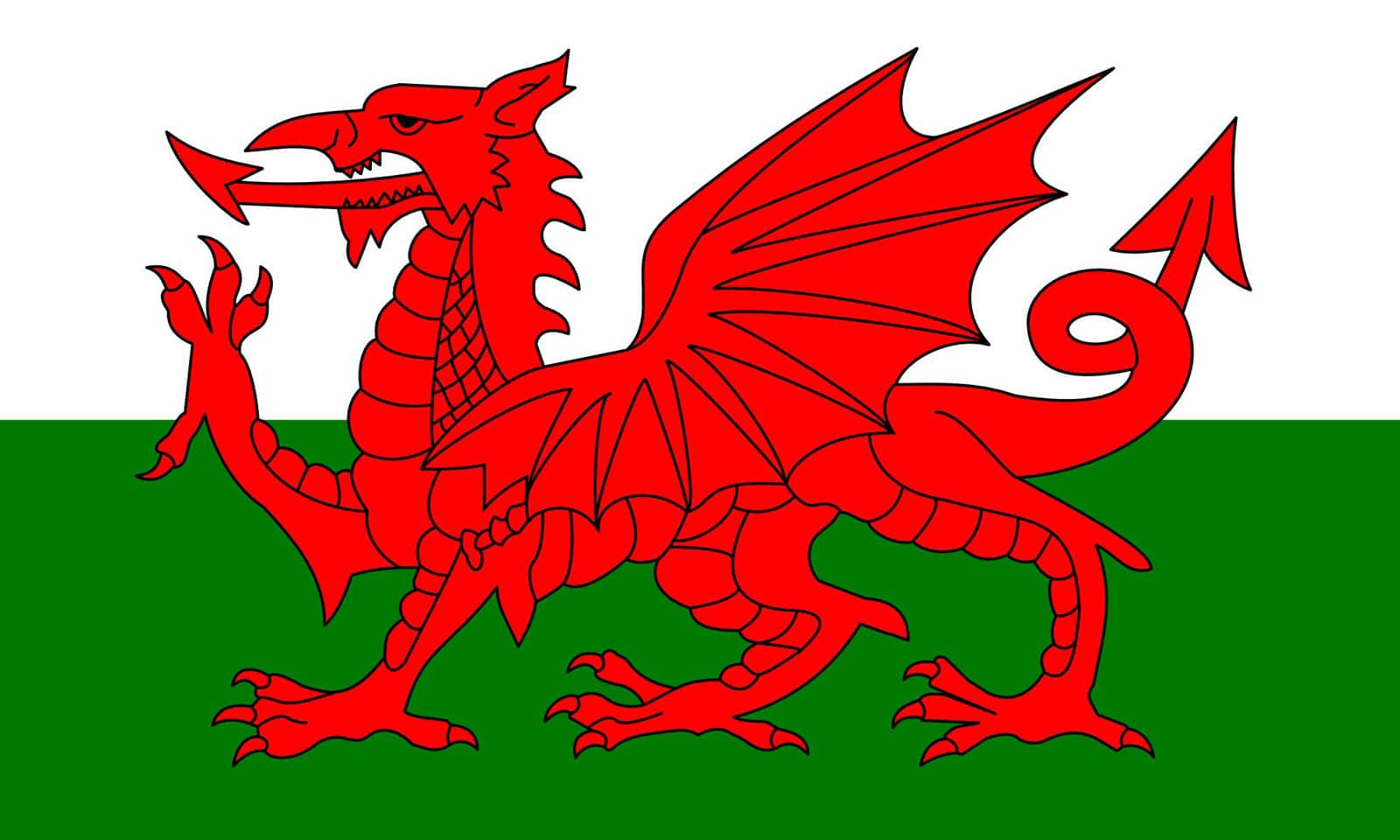 Welsh Dragon Flag — Y Ddraig Goch or the Red Dragon - Kilts-n-Stuff.com