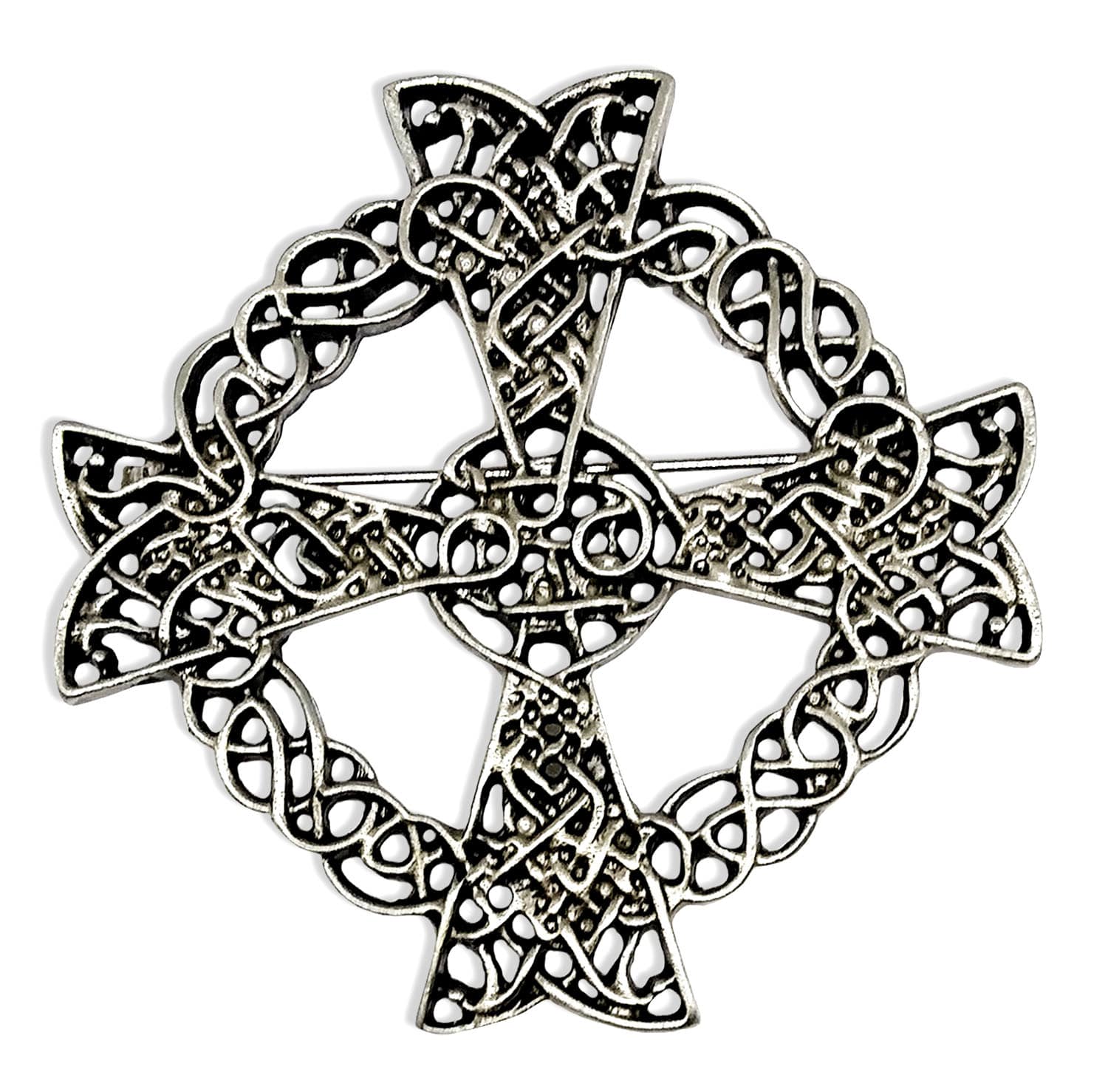 Celtic Cross PinCeltic Brooch JewelryCross Pins Handcrafted in Fine Pewter 