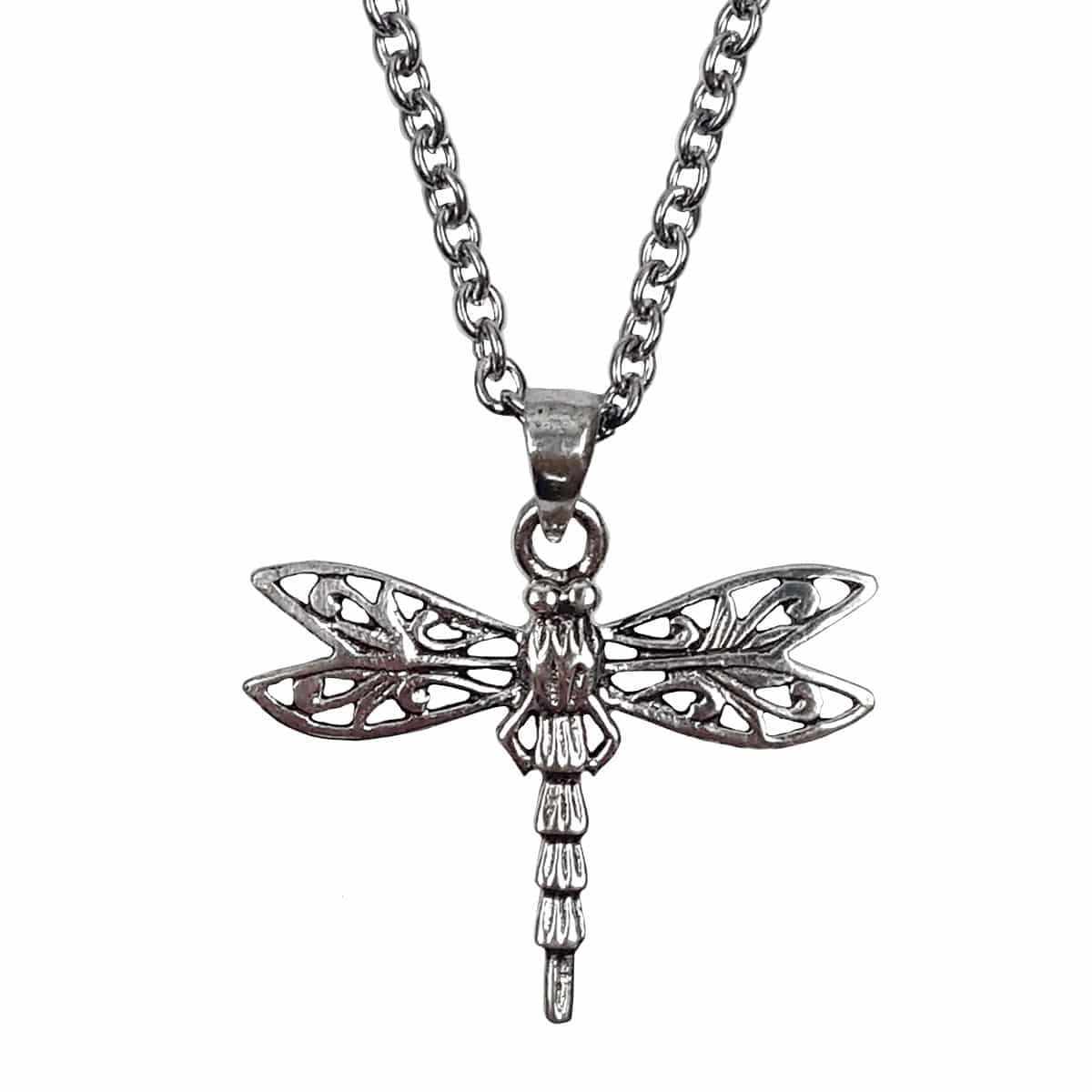 Hand Painted Pewter Dragonfly Pendant