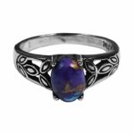 Purple Mohave Turquoise Triquetra Ring