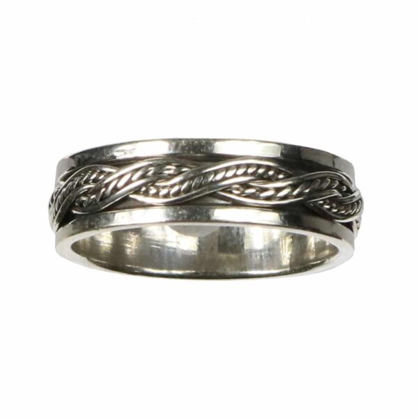 Sterling Silver Spinning Braid Ring | Kilts-n-Stuff.com