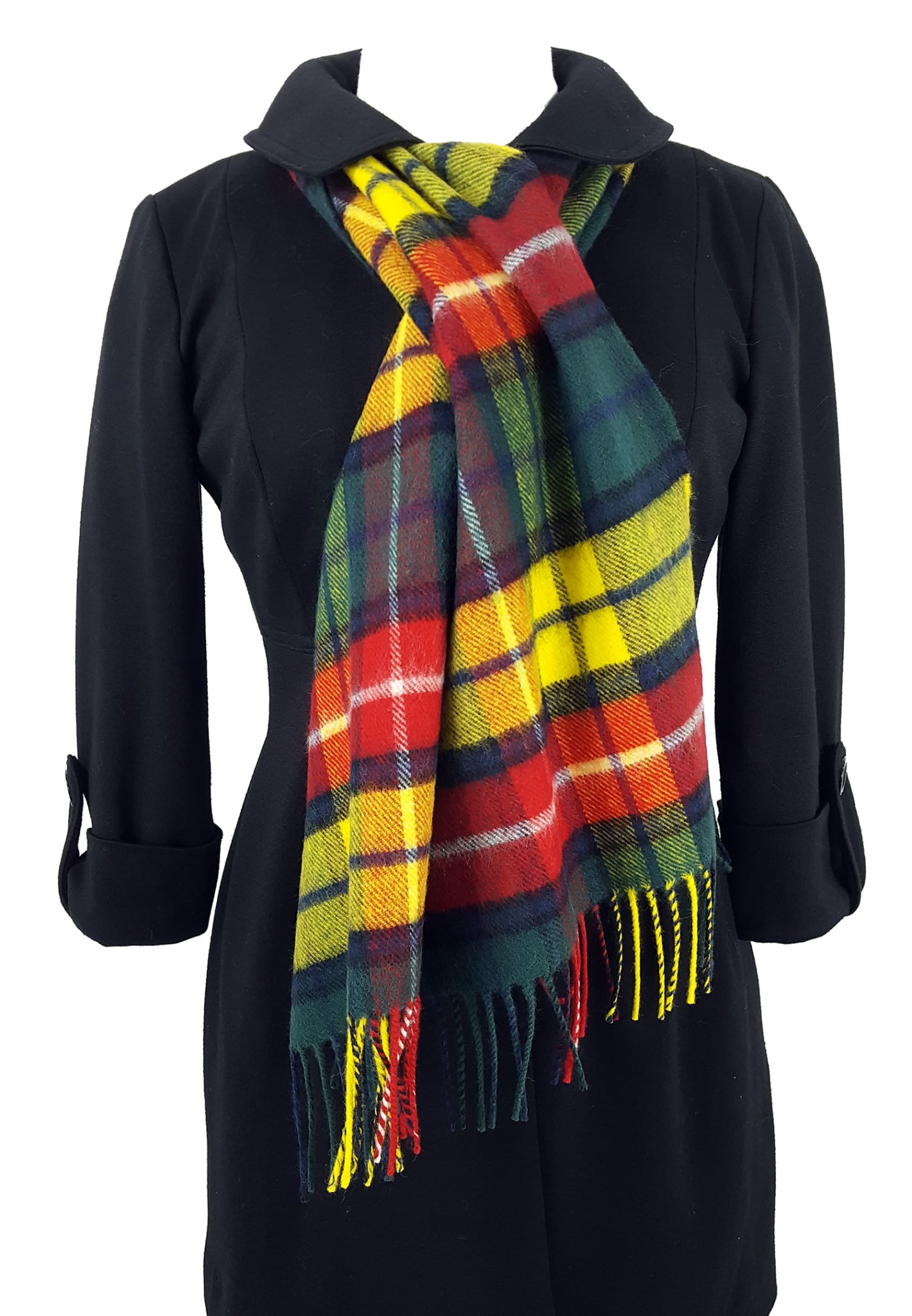 Pure Lambswool Clan Tartan Scarf Made In Scotland In 42 Colours 