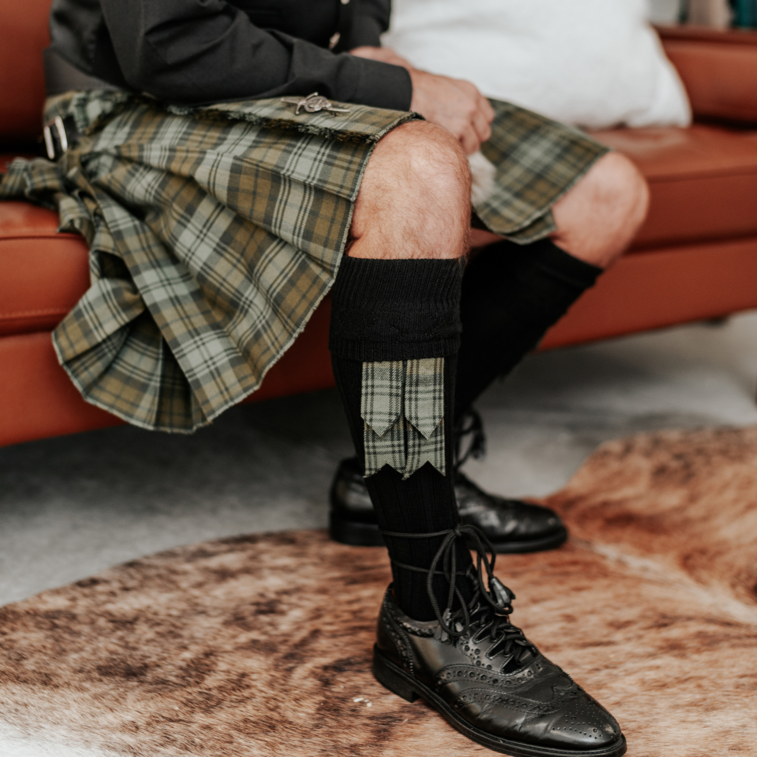 Scottish Kilt Sock Flashes Plain BLACK/Kilt Hose Flashes Black/kilt Flashes 