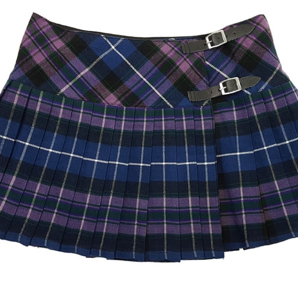 Pride of Scotland Tartan Homespun Kilted Mini Skirt