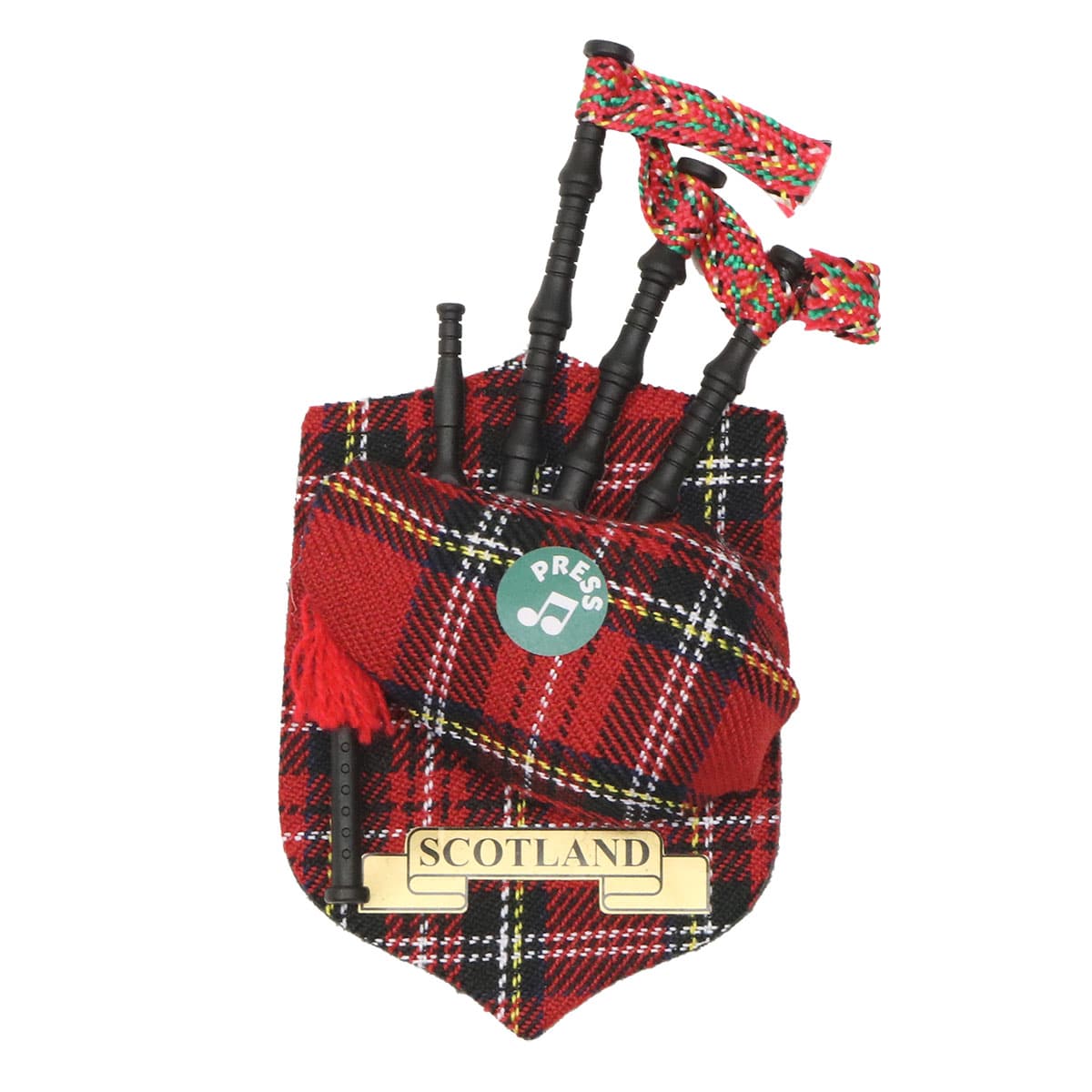 Scottish Bagpipes Fridge Magnet Scotland Tartan Souvenir Gift Rubber 