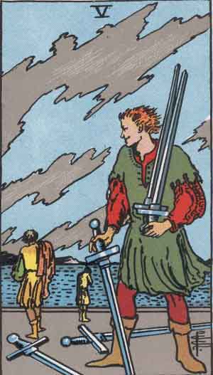 Rider-Waite tarot deck, Five of Swords