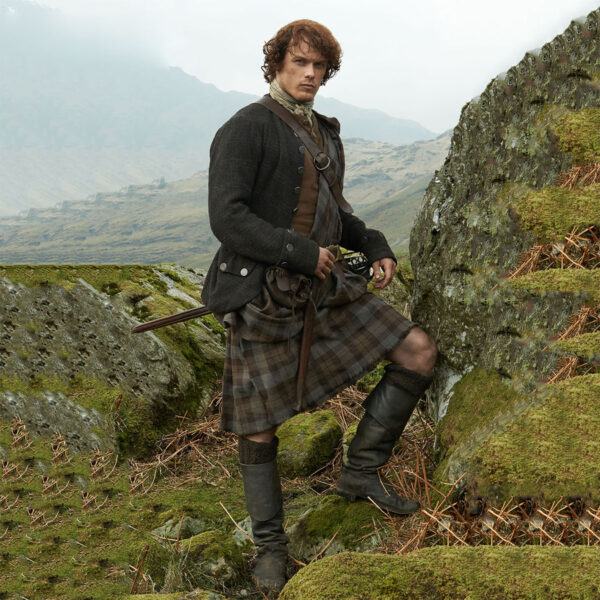 Highlander Scottish Outfit Traditional Tartan Kilt Skirt Irish Heritage 6 Yard